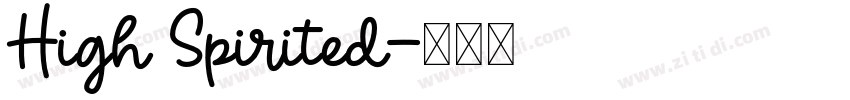High Spirited字体转换